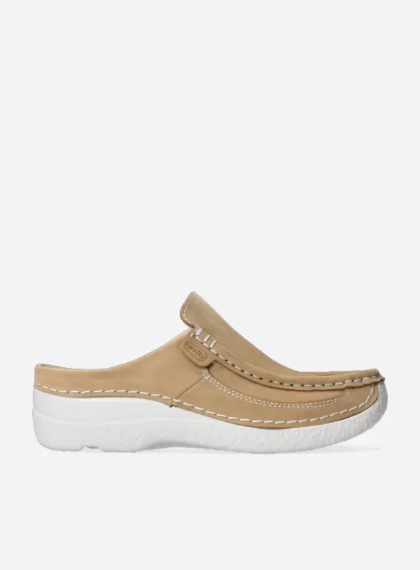 Slippers | Klompen<Wolky Roll Slide beige nubuck