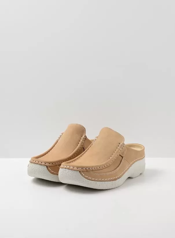 Slippers | Klompen<Wolky Roll Slide beige nubuck