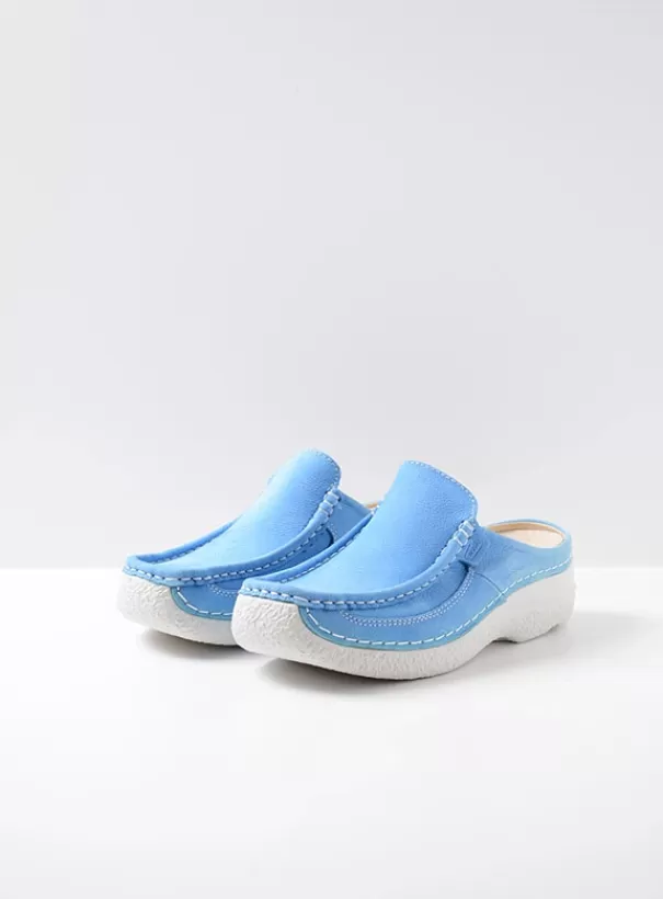 Voorjaar/zomer 2024 | Slippers<Wolky Roll Slide hemelsblauw nubuck