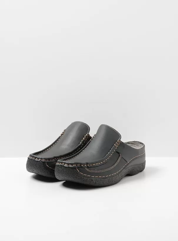 Slippers | Klompen<Wolky Roll Slide Vegan zwart