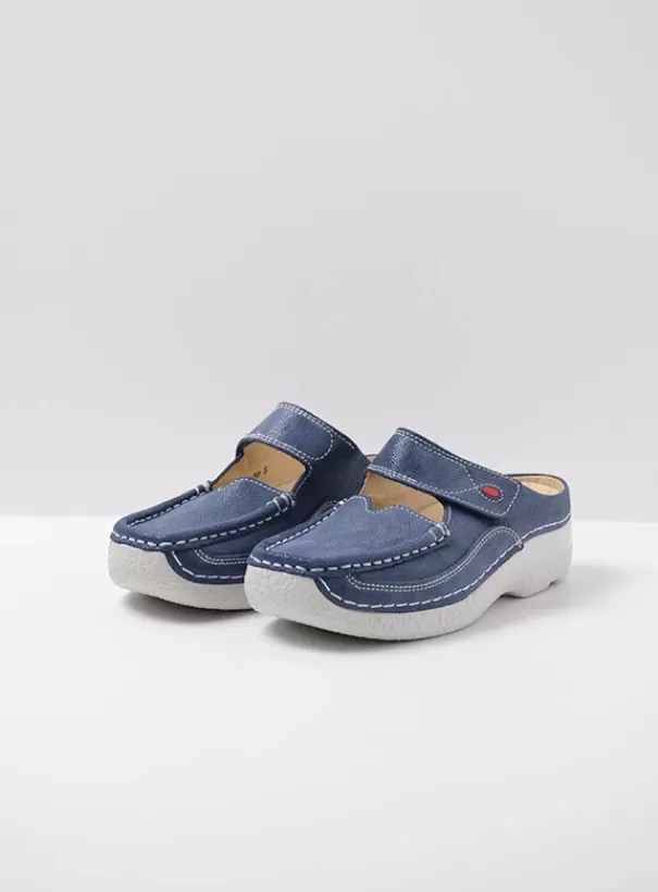 Hielspoor | Slippers<Wolky Roll Slipper denim nubuck