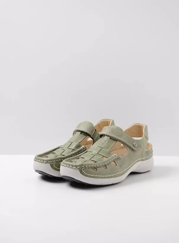 Sandalen | Voorjaar/zomer 2024<Wolky Rolling Sun lichtgroen leer