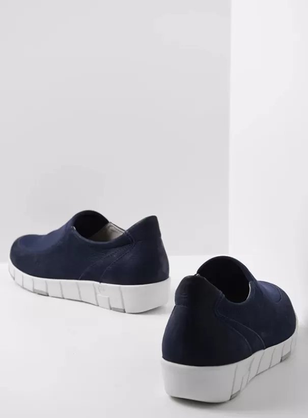 Instappers<Wolky Salton blauw zomer nubuck