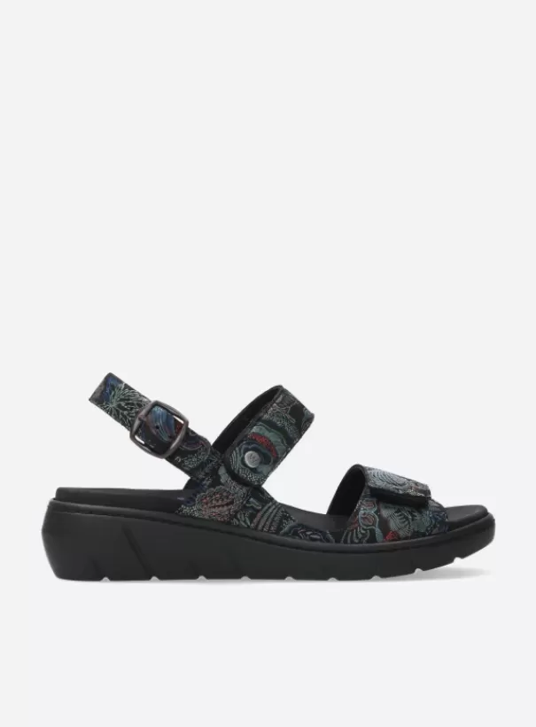 Sandalen | Voorjaar/zomer 2024<Wolky Santorini zwart/blauw suede