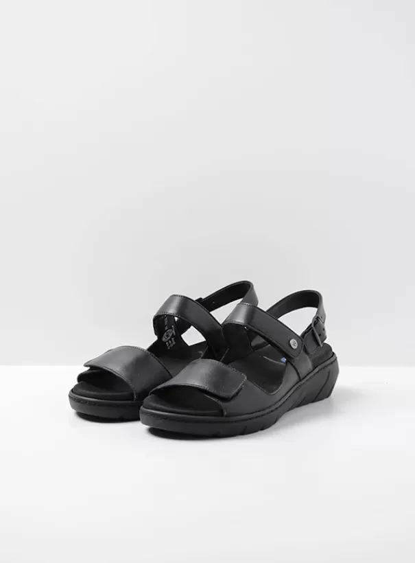 Sandalen | Voorjaar/zomer 2024<Wolky Santorini zwart leer