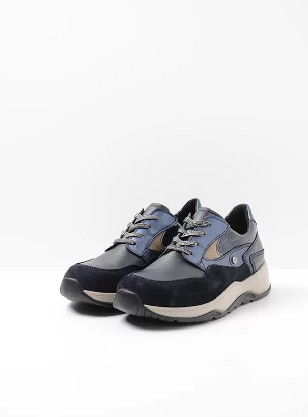 Wandelschoenen | Sneakers<Wolky Sappho blauw combi leer