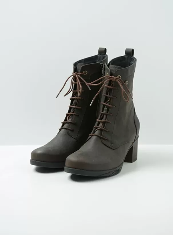 Biker boots<Wolky Sarah donkerbruin nubuck