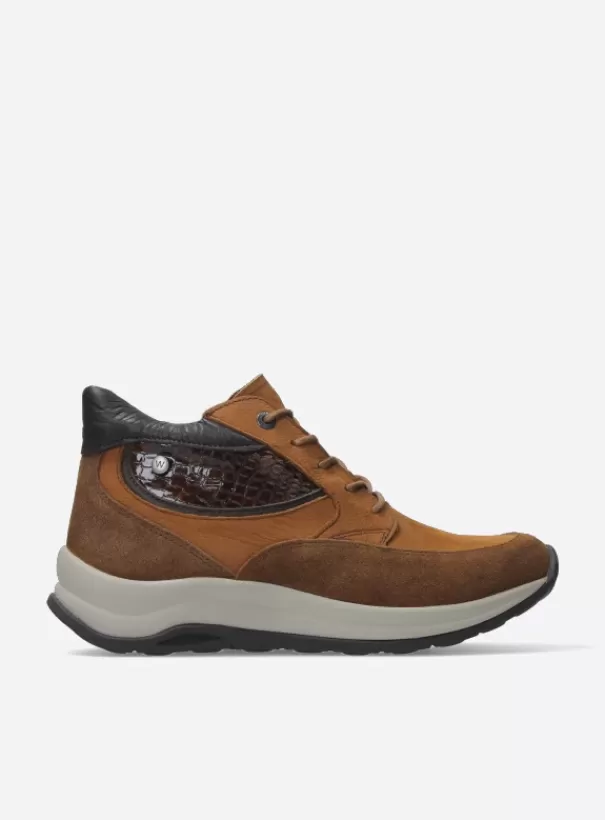 Wandelschoenen | Veterschoenen<Wolky Scone cognac combi leer