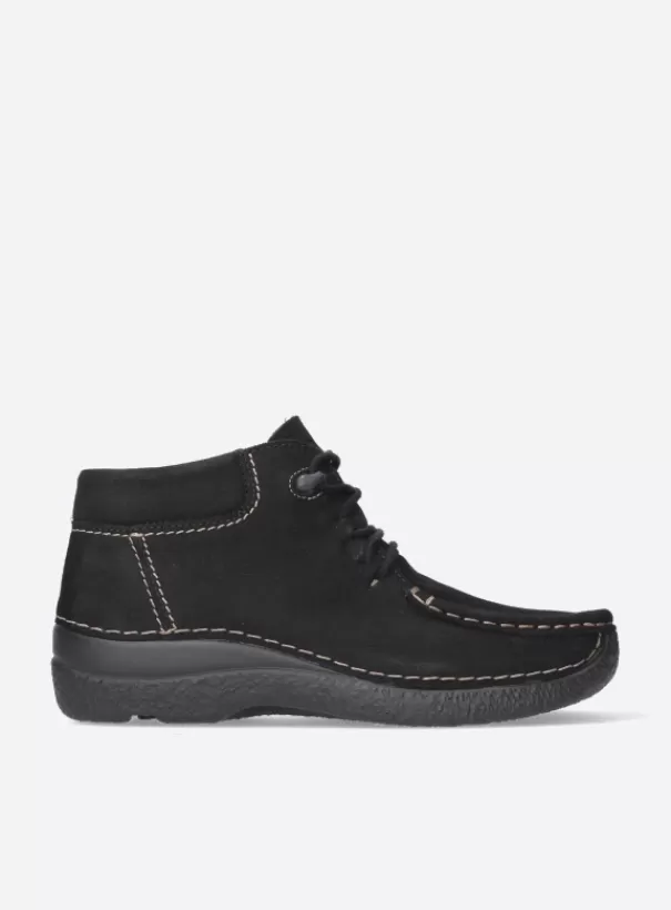 Veterschoenen<Wolky Seamy Moc zwart nubuck