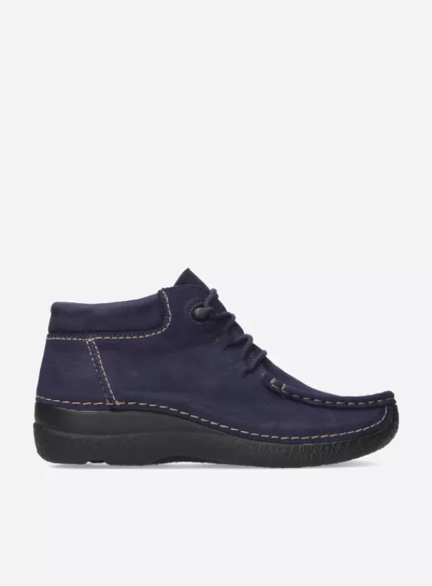 Veterschoenen<Wolky Seamy Moc paars nubuck