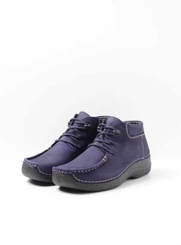 Veterschoenen<Wolky Seamy Moc paars nubuck