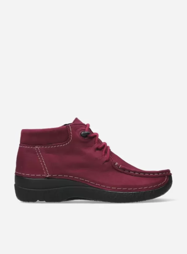 Veterschoenen<Wolky Seamy Moc bordeauxrood nubuck