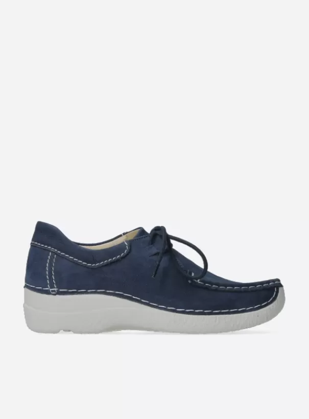 Veterschoenen<Wolky Seamy Shoe denim nubuck