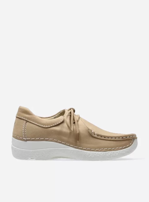 Veterschoenen<Wolky Seamy Shoe beige nubuck