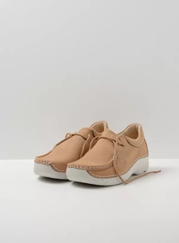 Veterschoenen<Wolky Seamy Shoe beige nubuck