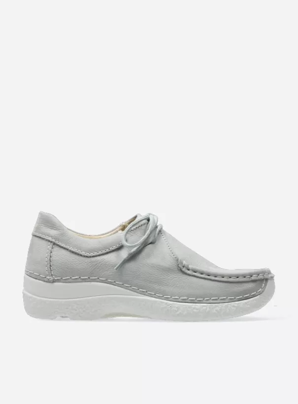 Veterschoenen<Wolky Seamy Shoe lichtgrijs nubuck