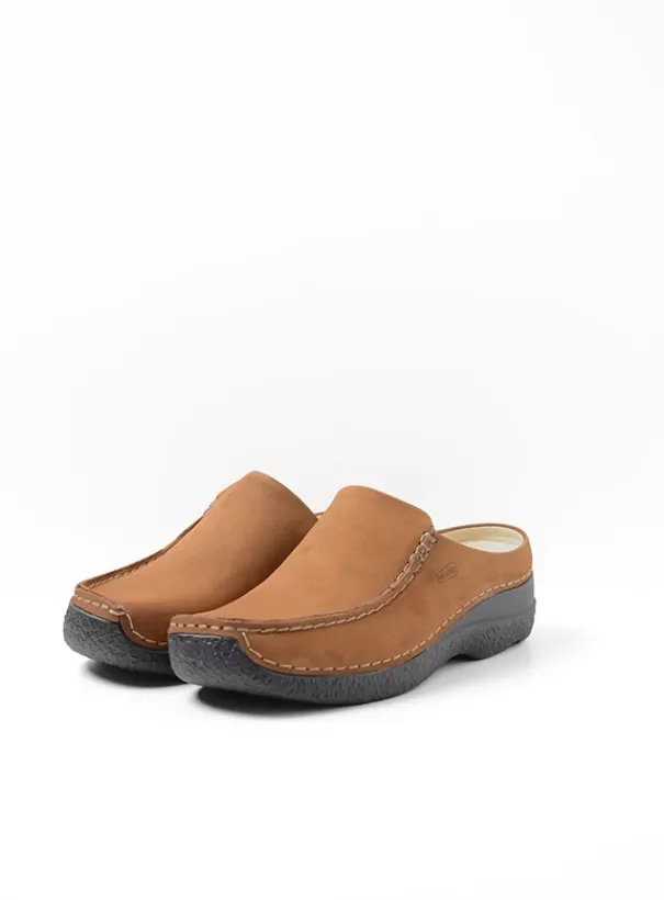 Slippers | Klompen<Wolky Seamy Slide cognac nubuck