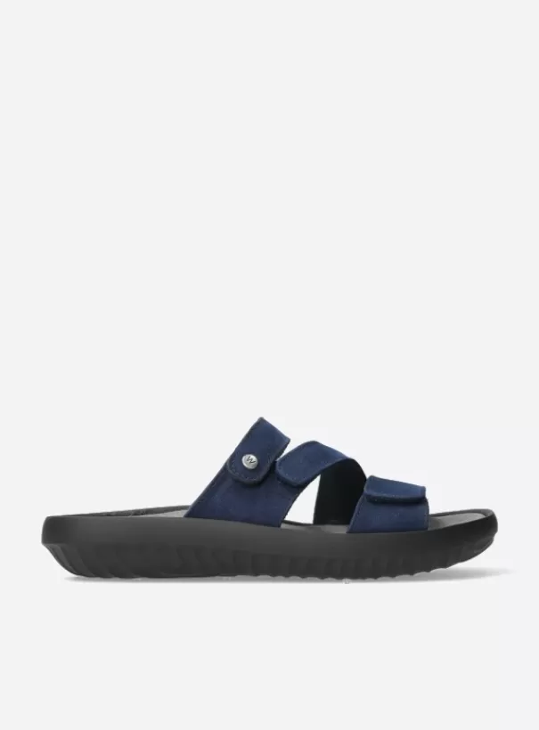 Slippers<Wolky Sense blauw nubuck