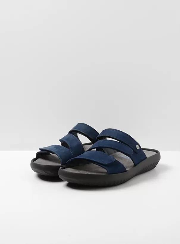 Slippers<Wolky Sense blauw nubuck