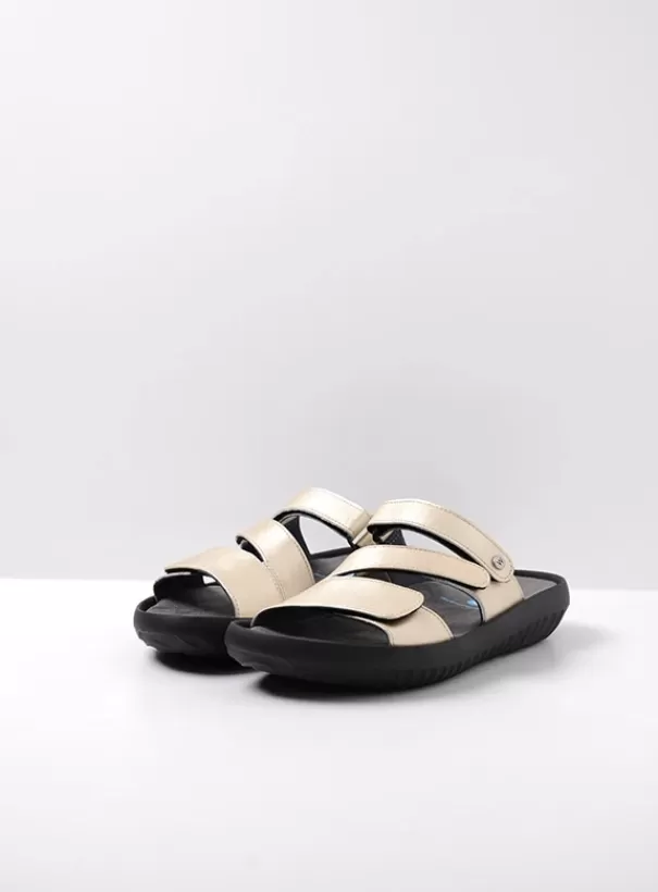 Slippers | Voorjaar/zomer 2024<Wolky Sense goud leer