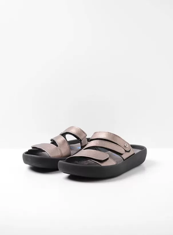 Slippers | Voorjaar/zomer 2024<Wolky Sense brons leer