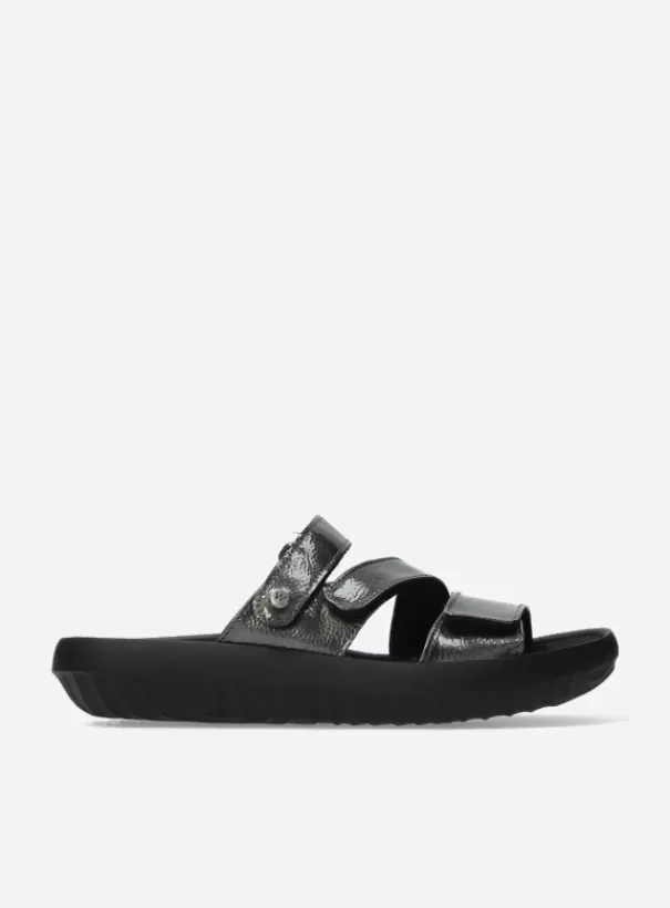 Slippers | Voorjaar/zomer 2024<Wolky Sense Vegan grijsgroen vegan lak