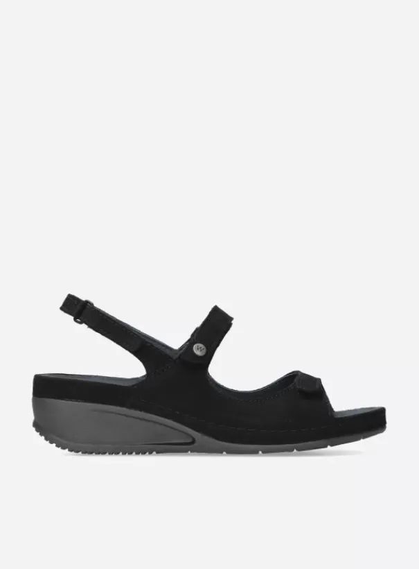 Sandalen<Wolky Shallow zwart nubuck