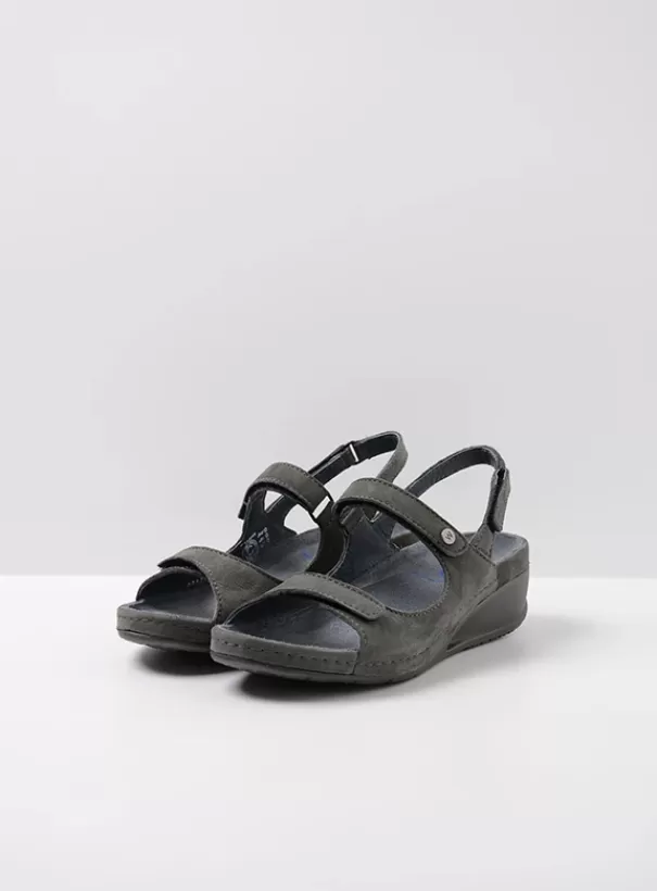 Sandalen<Wolky Shallow grijs nubuck