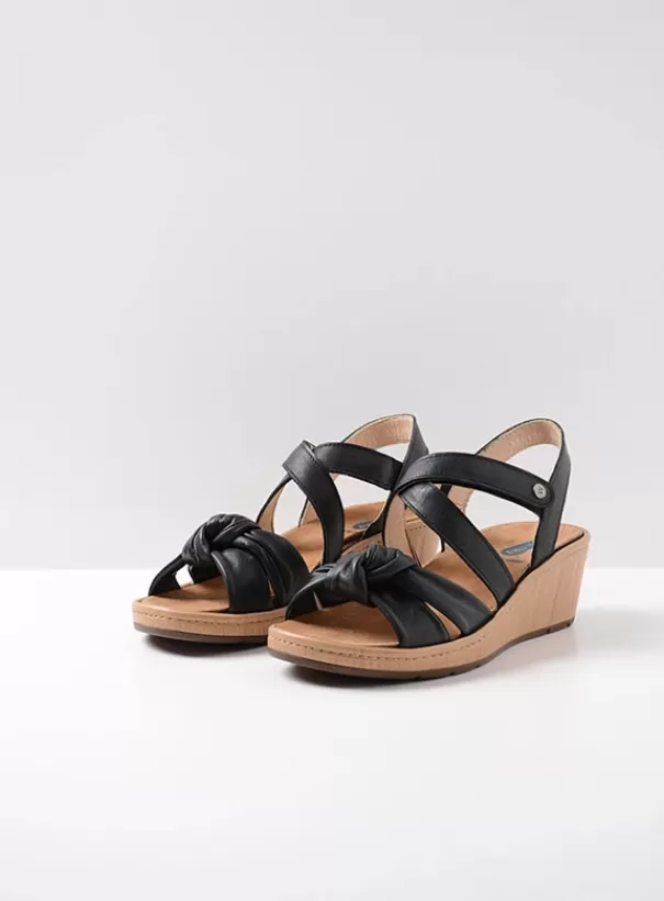 Sandalen | Voorjaar/zomer 2024<Wolky Sisal zwart leer