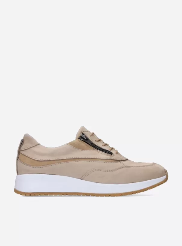 Sneakers | Veterschoenen<Wolky Sprint beige nubuck