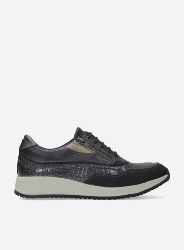 Sneakers | Veterschoenen<Wolky Sprint zwart combi leer