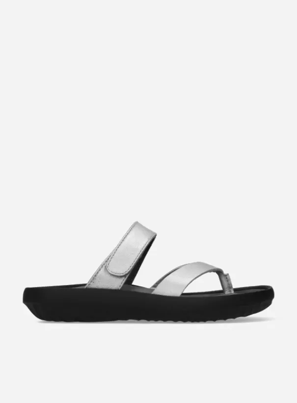 Slippers<Wolky Tahiti zilver/grijs leer