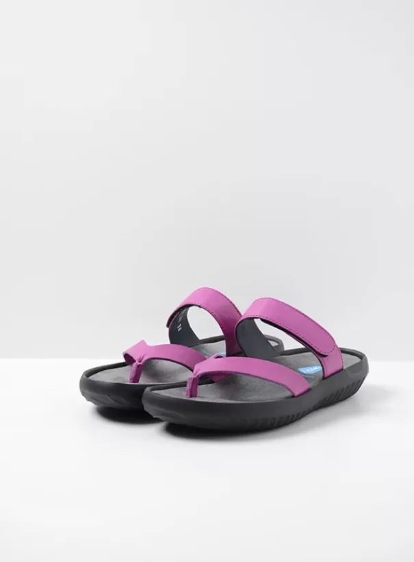 Slippers | Voorjaar/zomer 2024<Wolky Tahiti fuchsia leer