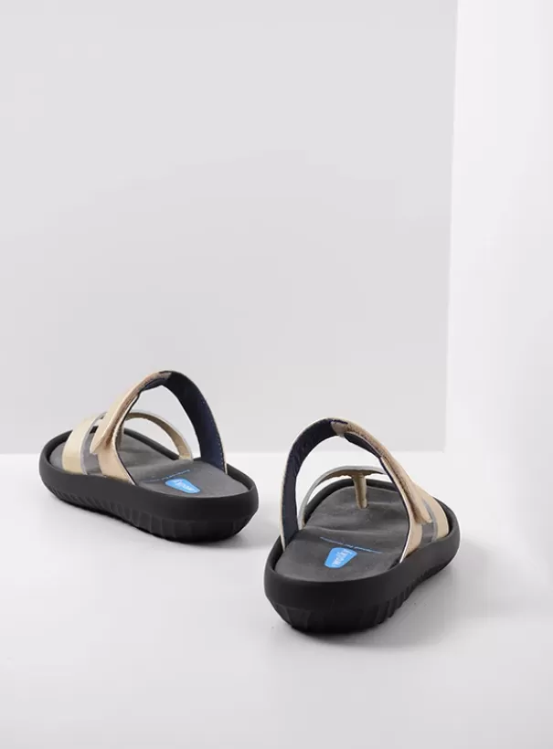 Slippers | Voorjaar/zomer 2024<Wolky Tahiti goud leer