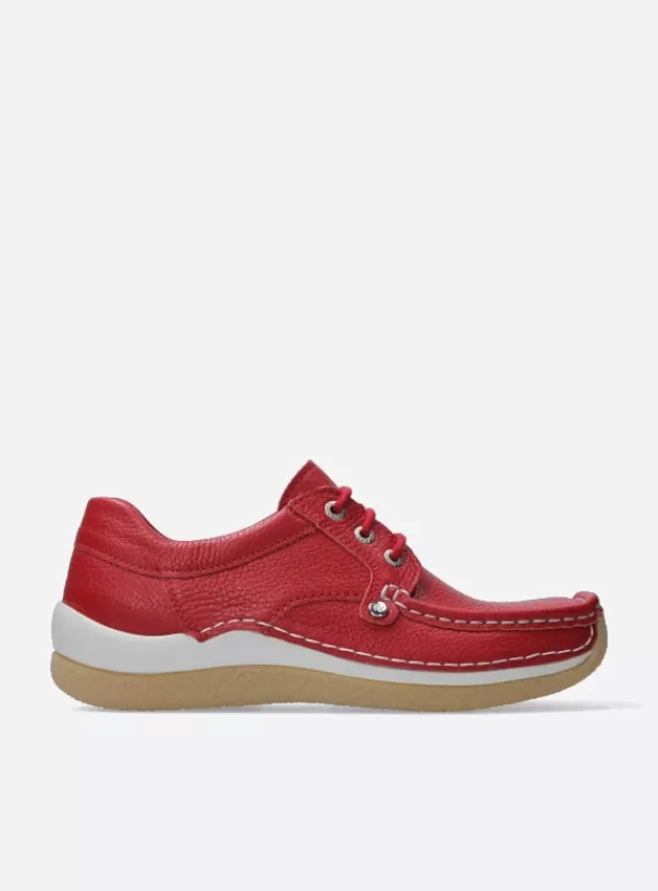 Sneakers | Veterschoenen<Wolky Taranta rood leer