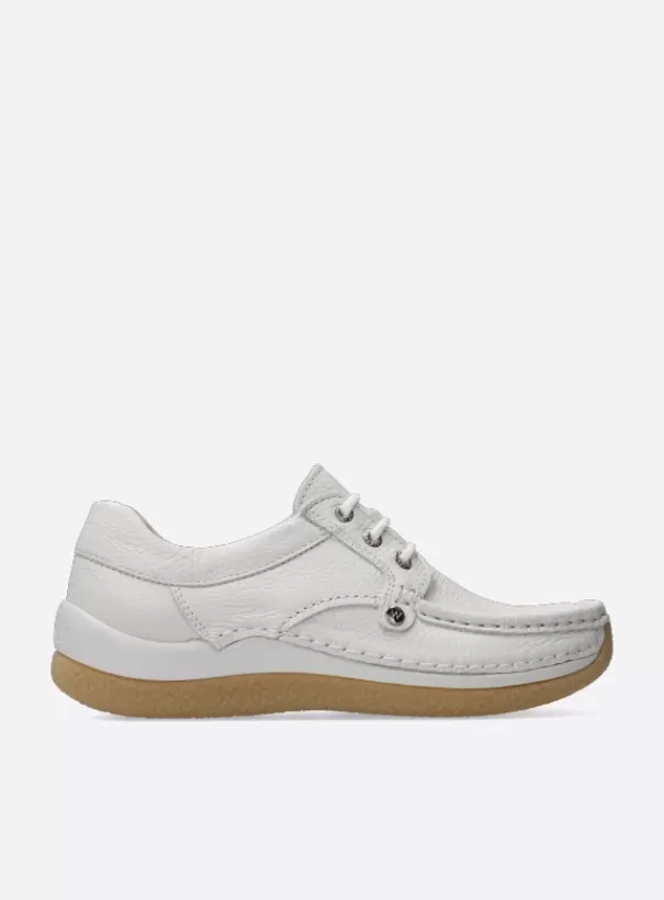 Sneakers | Veterschoenen<Wolky Taranta creme wit leer