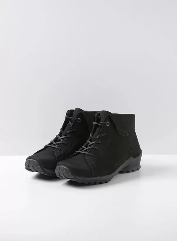 Veterschoenen<Wolky Teton zwart nubuck