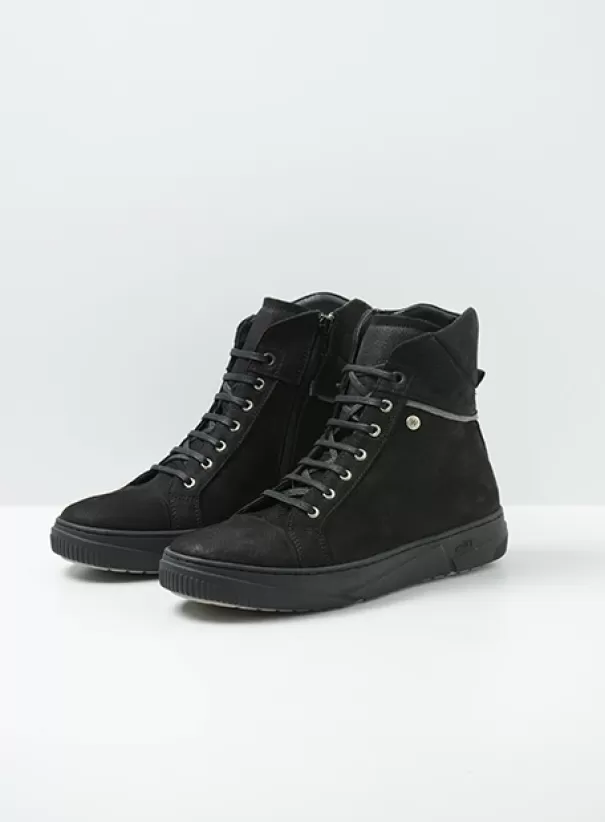 Veterschoenen<Wolky Wheel zwart nubuck