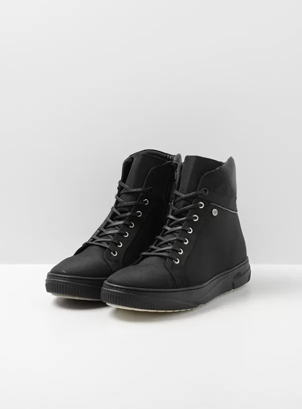 Veterschoenen<Wolky Wheel Vegan zwart nylon