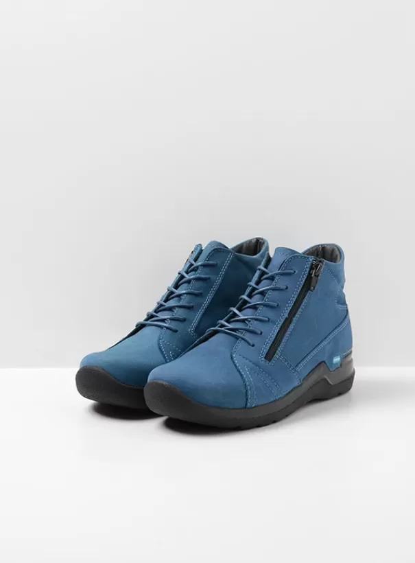 Hielspoor | Veterschoenen<Wolky Why atlantisch blauw nubuck