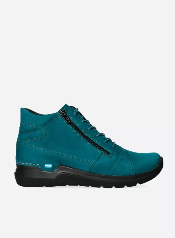 Hielspoor | Wandelschoenen<Wolky Why petrol nubuck