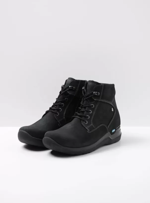 Hielspoor | Wandelschoenen<Wolky Whynot zwart nubuck